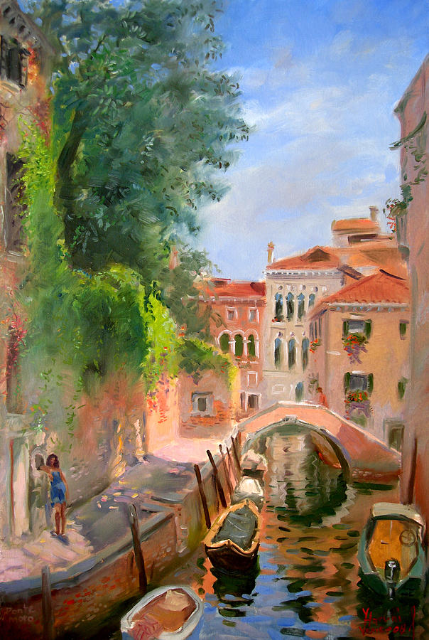 Venice Ponte Moro Painting by Ylli Haruni