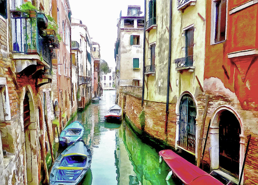 Venice Quiet Canal Digital Art