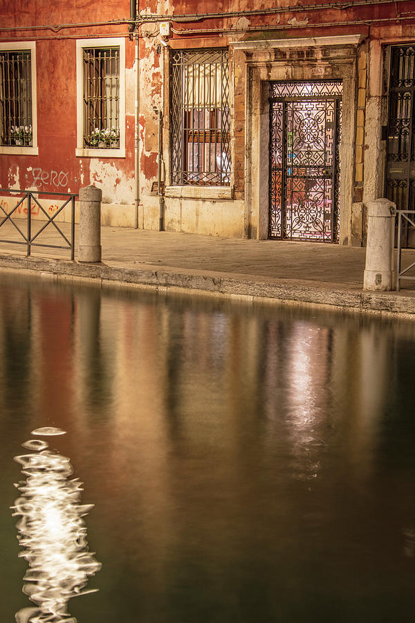 Venice Red Canal  Photograph by John McGraw