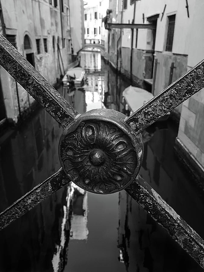 Venice Reflection monochrome Photograph by Marina Usmanskaya