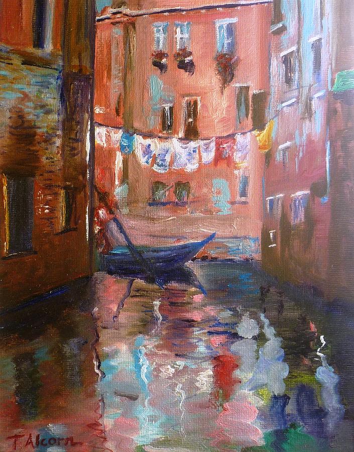 Venice Reflections Painting by Therese Alcorn