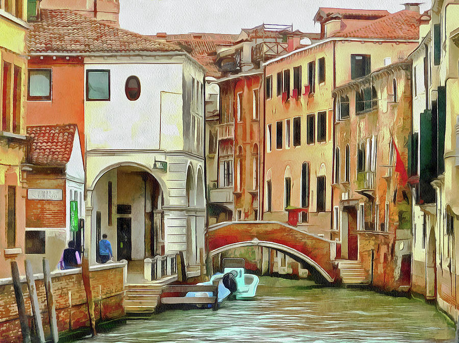 Bridge Digital Art - Venice Rio San Lorenzo by Bishopston Fine Art