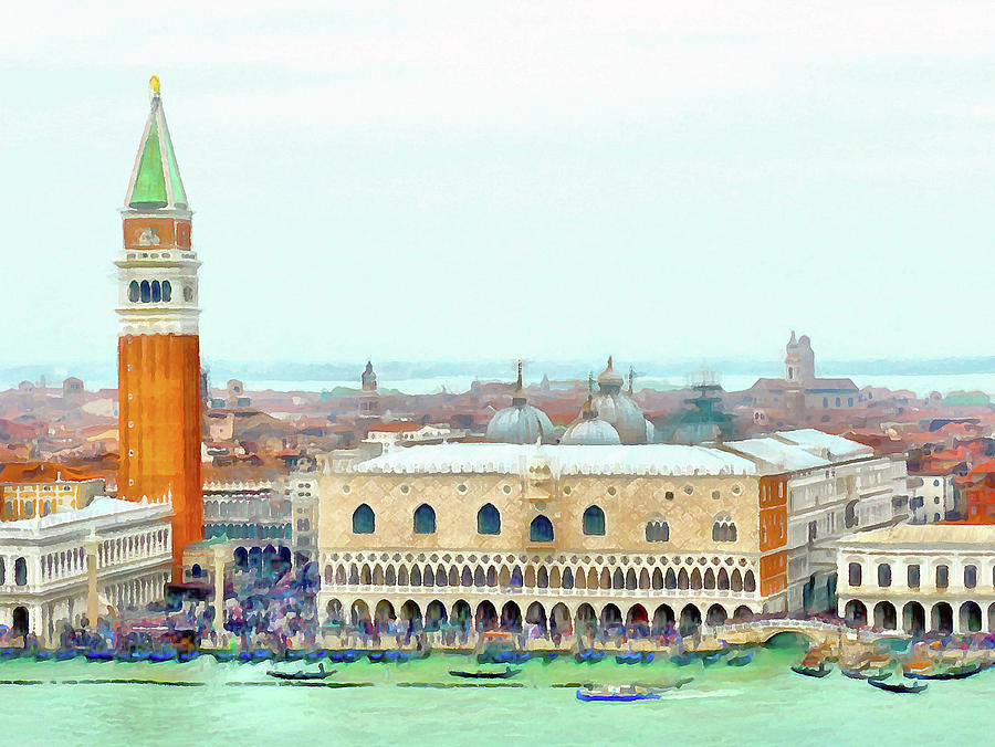 Venice San Marco And Doges Palace Digital Art