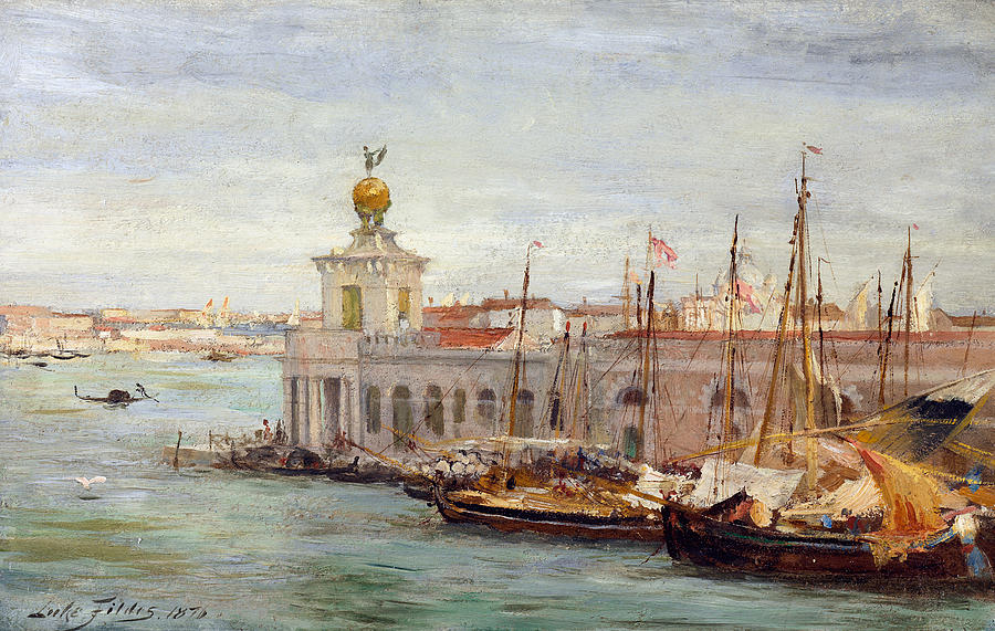 Boat Painting - Venice by Samuel Luke Fields