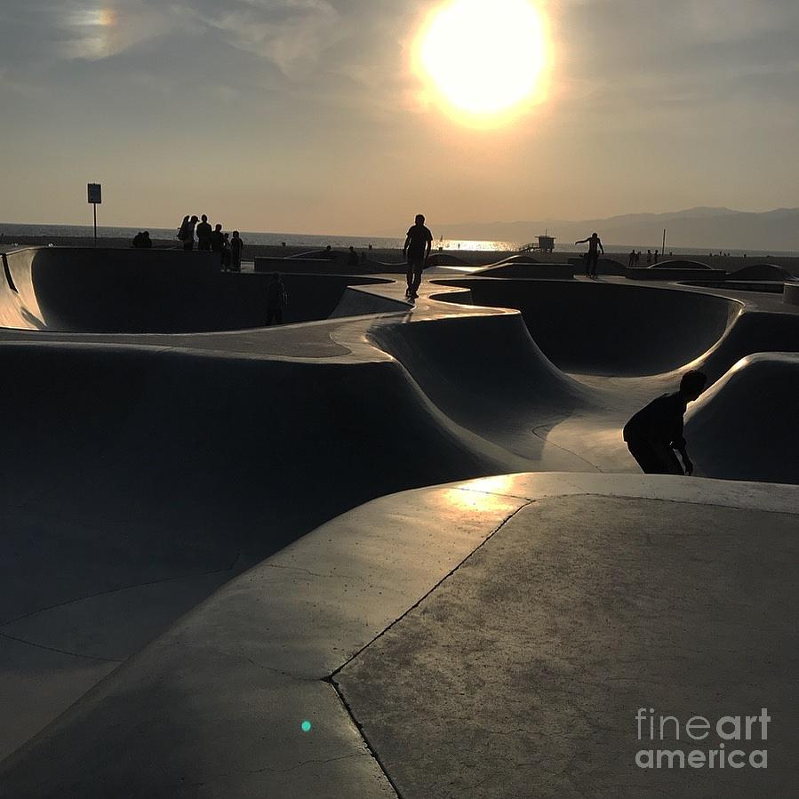 Sunset Photograph - Venice Skate Park by LeLa Becker