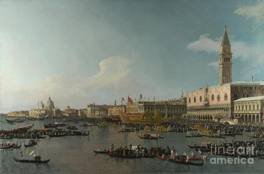 Venice The Basin Of San Marco On Ascension Day Painting