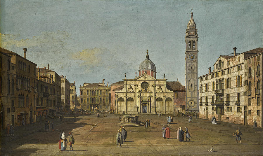 Venice, the Campo Santa Maria Formosa Painting by Canaletto
