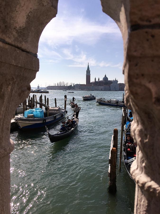 Venice view from the side of Doges Palace Photograph by Marina Usmanskaya