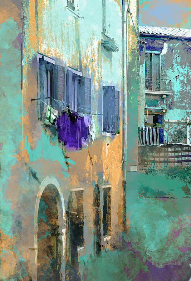 Venice Washday In Blue Photograph by Suzanne Powers