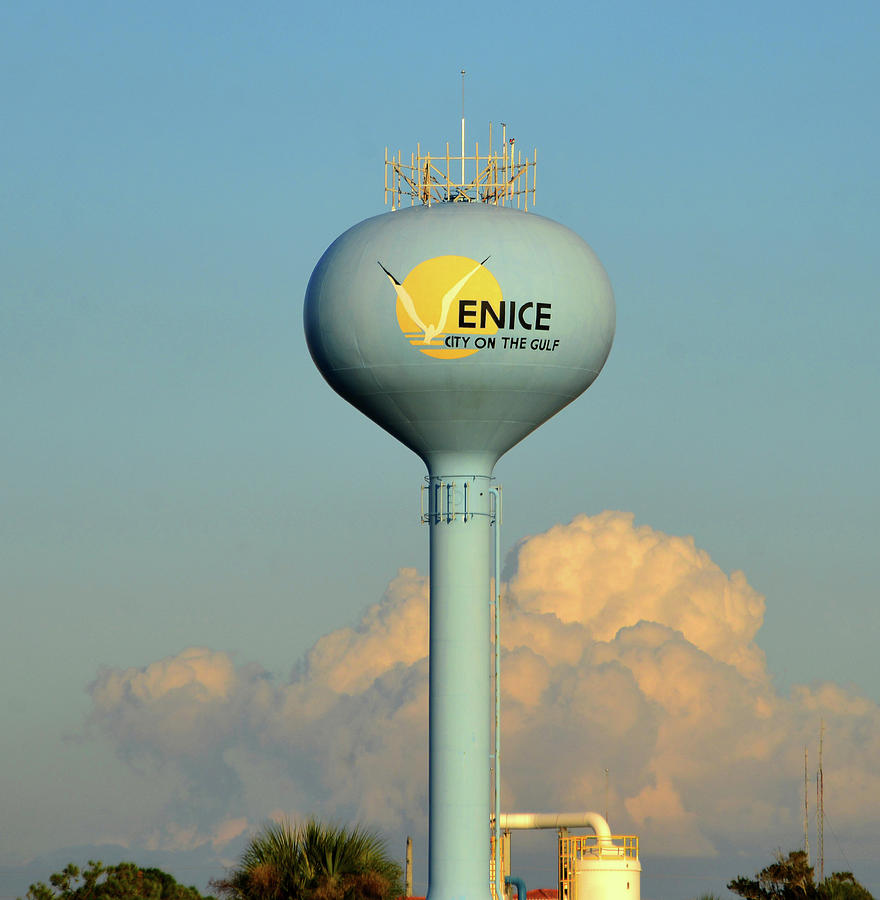 Venice water tower Photograph by David Lee Thompson