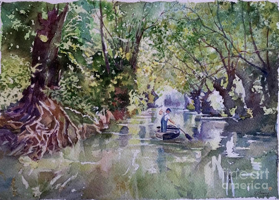 Nature Painting - Venise Verte - Vendee - France by Francoise Chauray