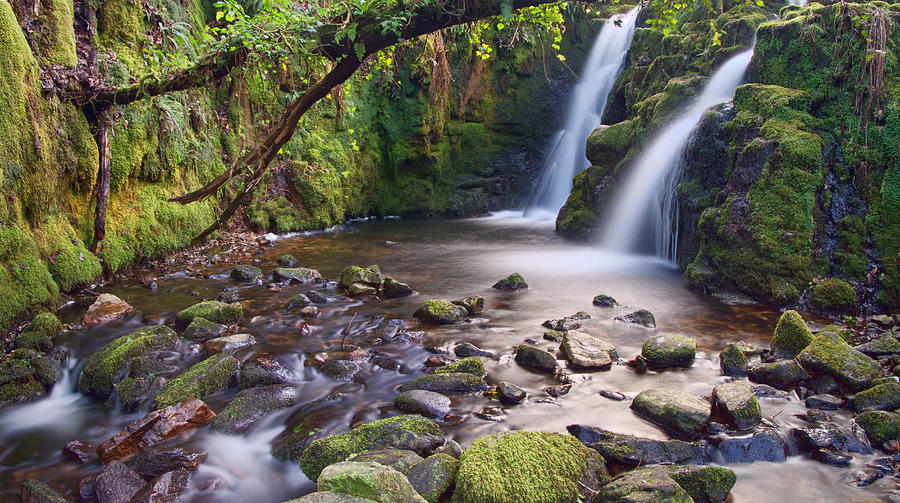 Vennford Waterfall on Dartmoor Photograph by Pete Hemington