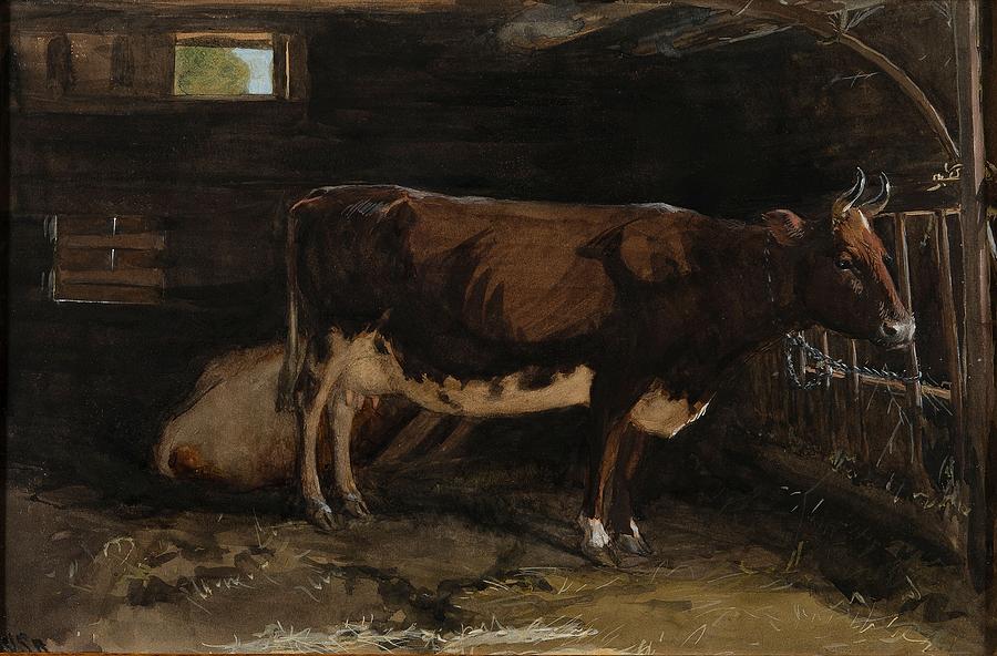 Venny Soldan-brofeldt, Barn Interior. Painting by Celestial Images