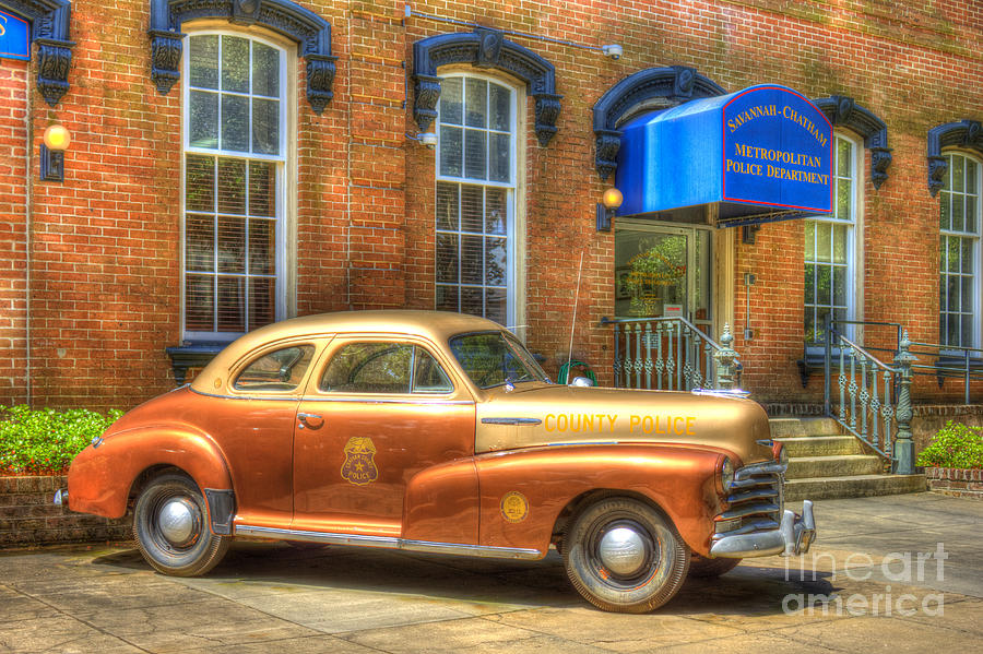 1948 Chevrolet Stylemaster Coupe Chatham County Police Car Photograph by Reid Callaway