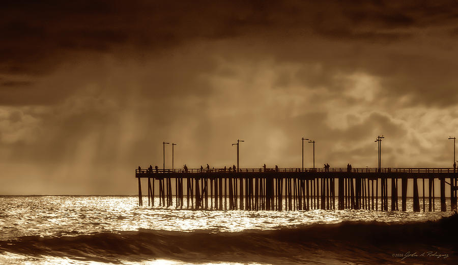 Ventura California Pier, 1969 Photograph by John A Rodriguez