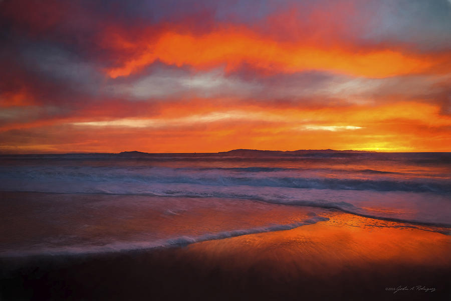 Ventura, California Sunset Photograph by John A Rodriguez