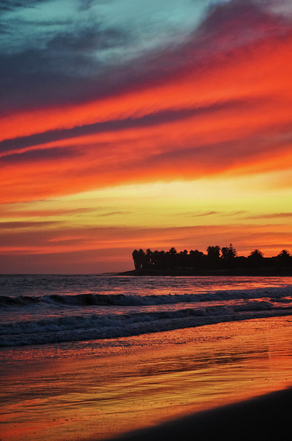 Ventura California Sunset Portrait Photograph by Kyle Hanson