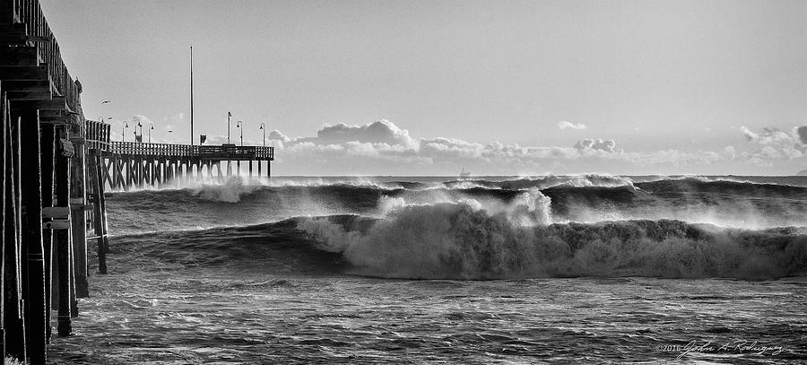 Ventura Pier El Nino 2016 Photograph by John A Rodriguez