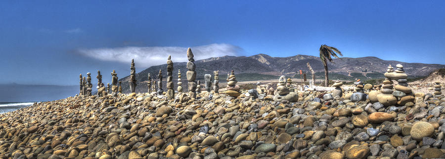 Ventura River Rock Art Panorama  Photograph by Joe  Palermo