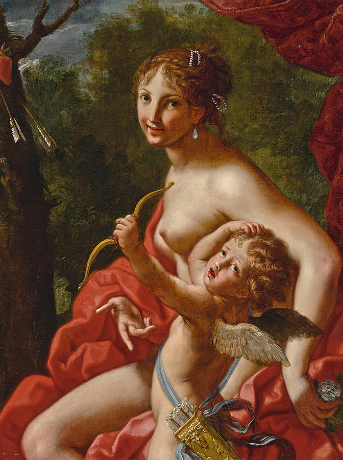 Venus and Cupid Painting by Elisabetta Sirani