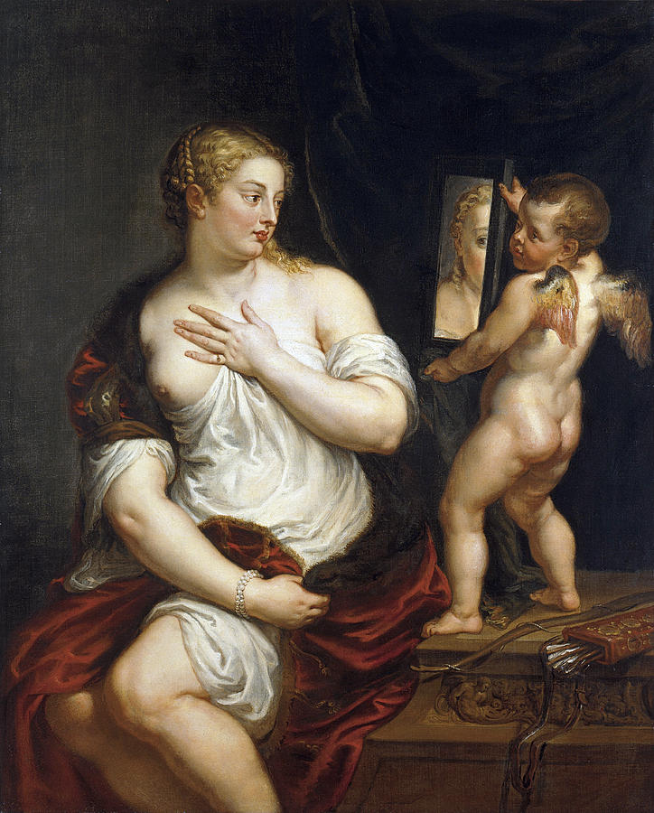 Peter Paul Rubens Painting - Venus and Cupid by Peter Paul Rubens