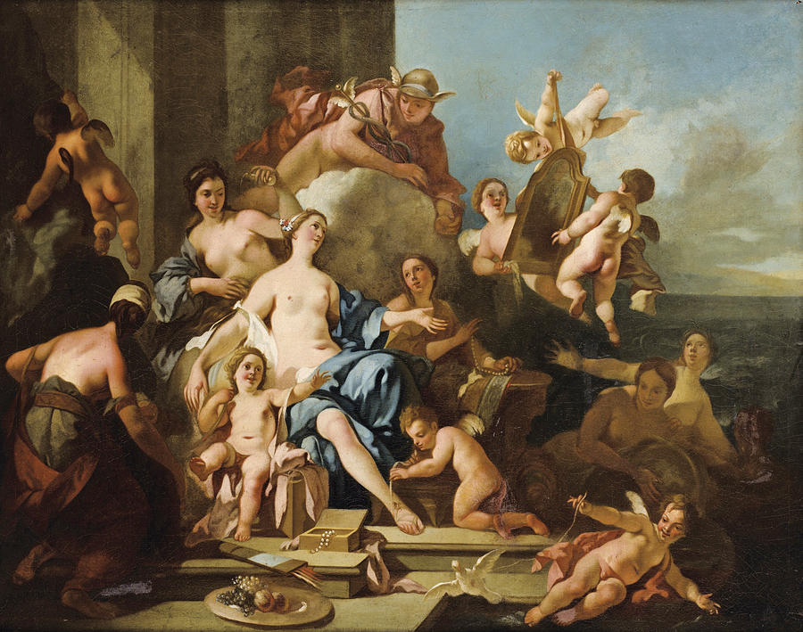 Greek Mythology Painting - Venus and Mercury by Pierre-Jacques Cazes