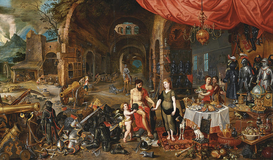 Venus at the Forge of Vulcan Painting by Jan Brueghel the Younger