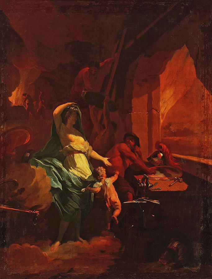 Venus at the Forge of Vulcan  Painting by Jean-Baptiste Jouvenet
