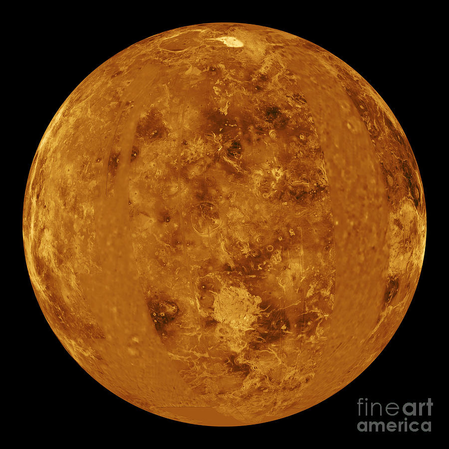 Venus, Global View Centered At Long. 0 Photograph by Science Source