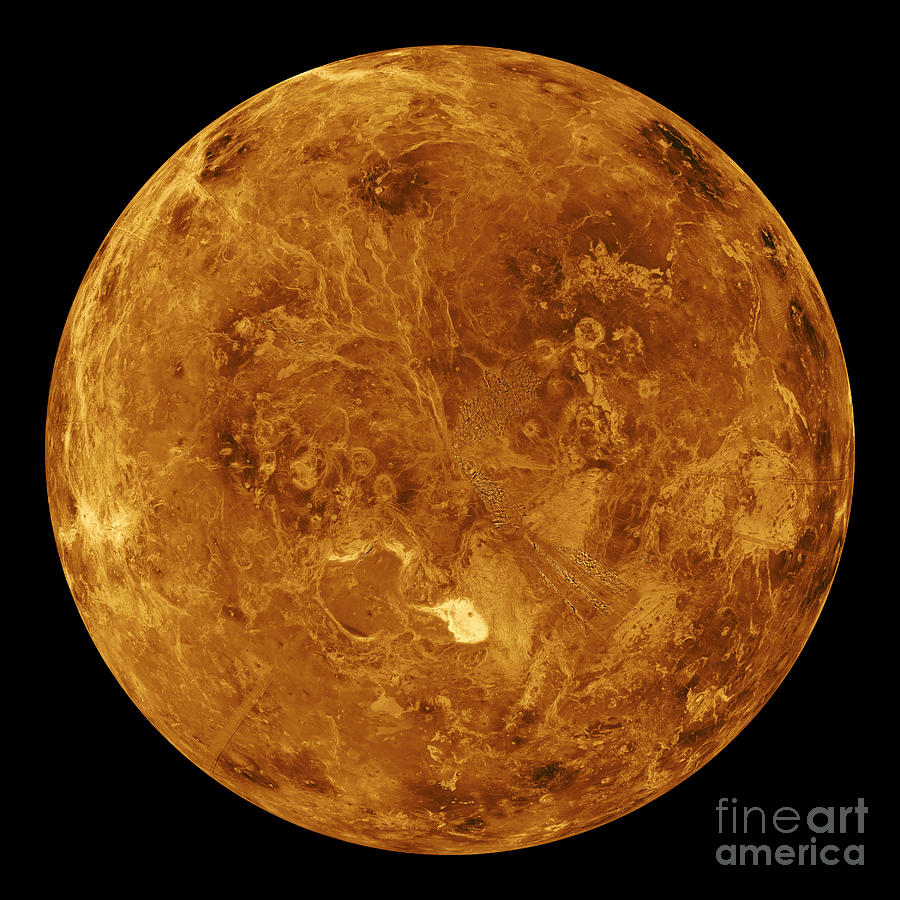 Venus, Global View, Northern Hemisphere Photograph by Science Source