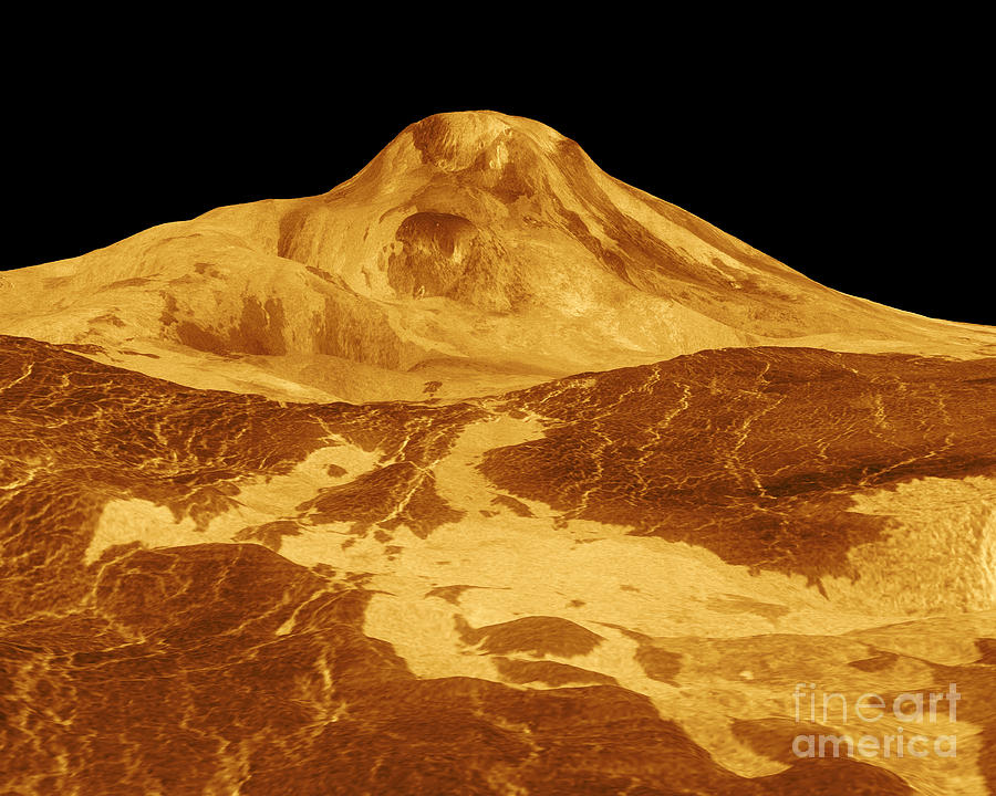Venus, Maat Mons Shield Vocano Photograph by Science Source