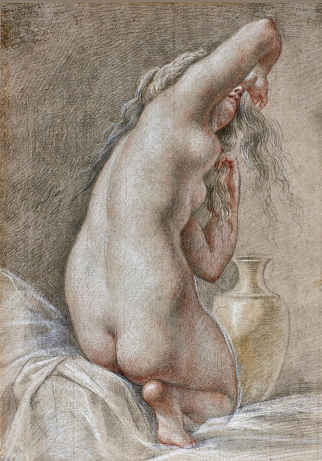 Venus preparing for the Bath Drawing by Thomas Lawrence