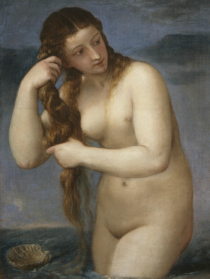 Venus Rising from the Sea, from 1520 Painting by Titian