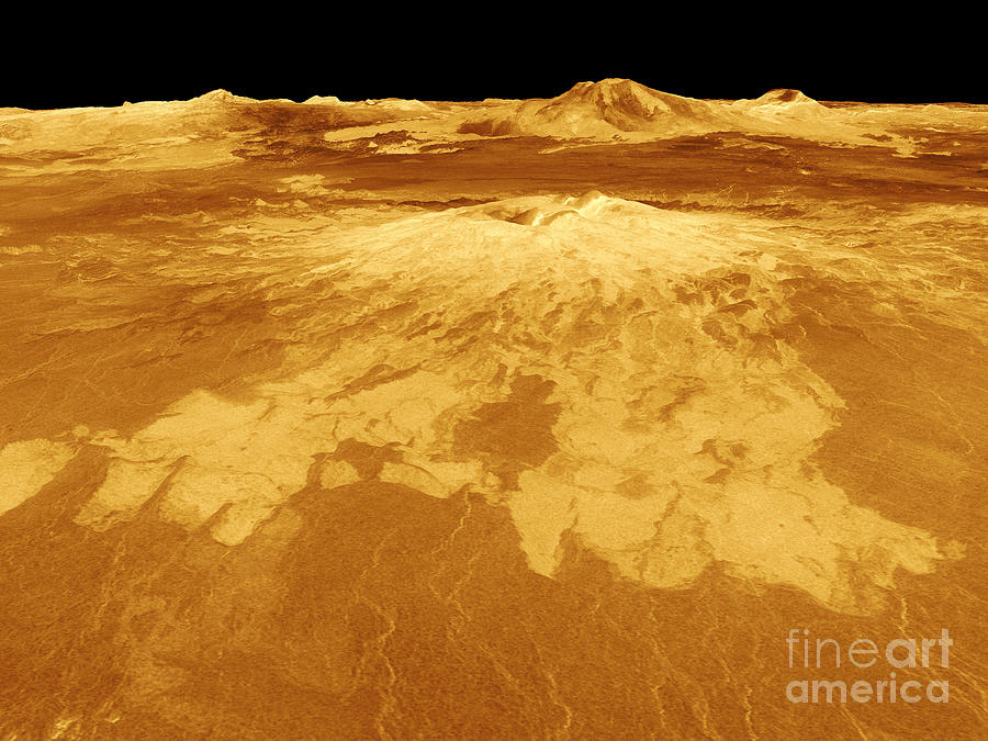 Venus, Sapas Mons Volcano Photograph by Science Source