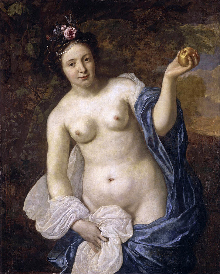 Helst Painting - Venus with the apple by Bartholomeus van der Helst
