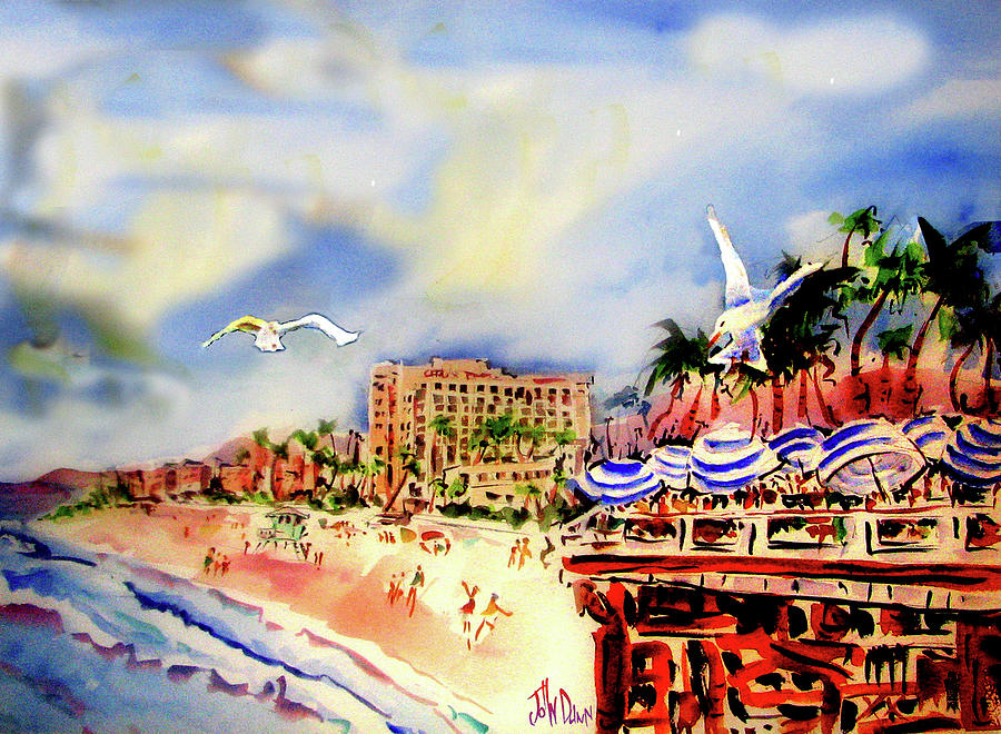 Ventura Beach Painting by John Dunn