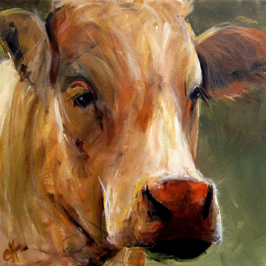 Cow Painting - Vera by Cari Humphry