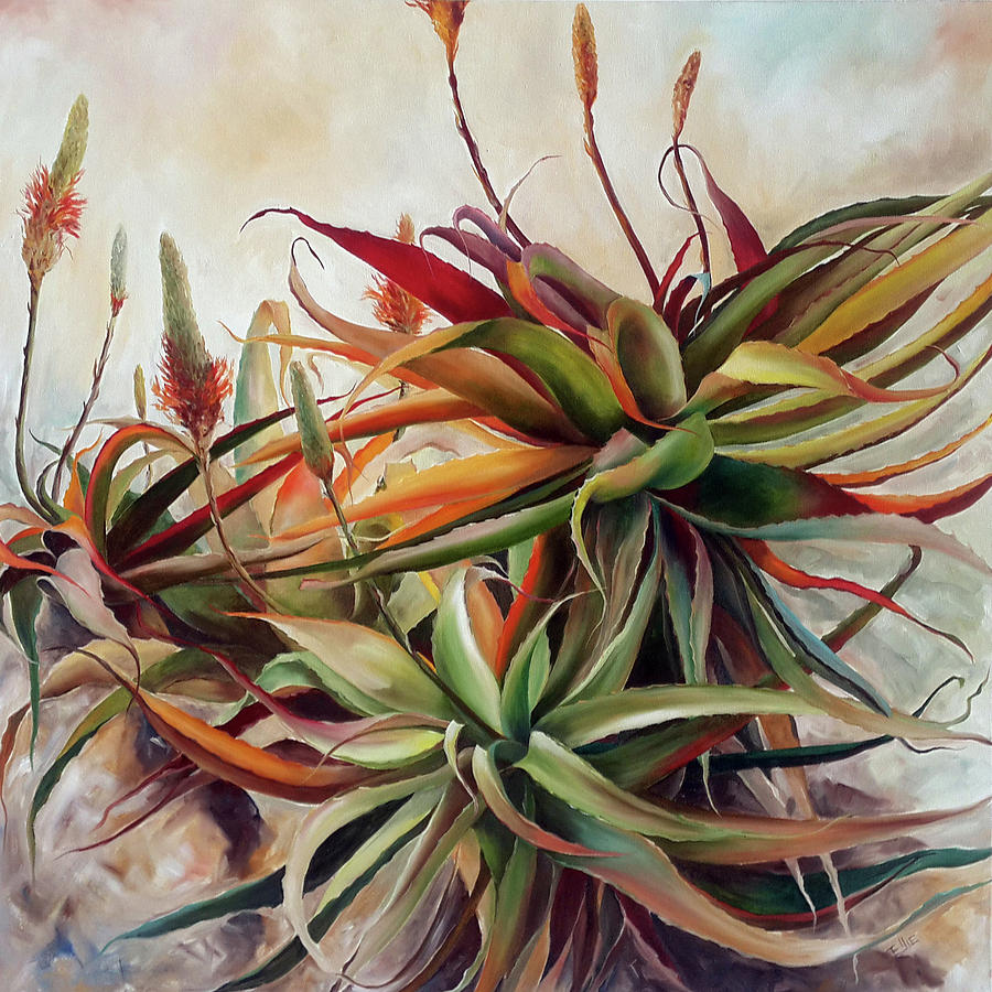 Aloe Painting - Vera by Ellie Eburne