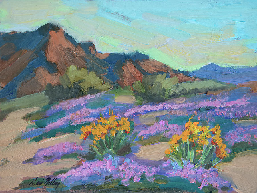 Verbena and Spring Painting by Diane McClary