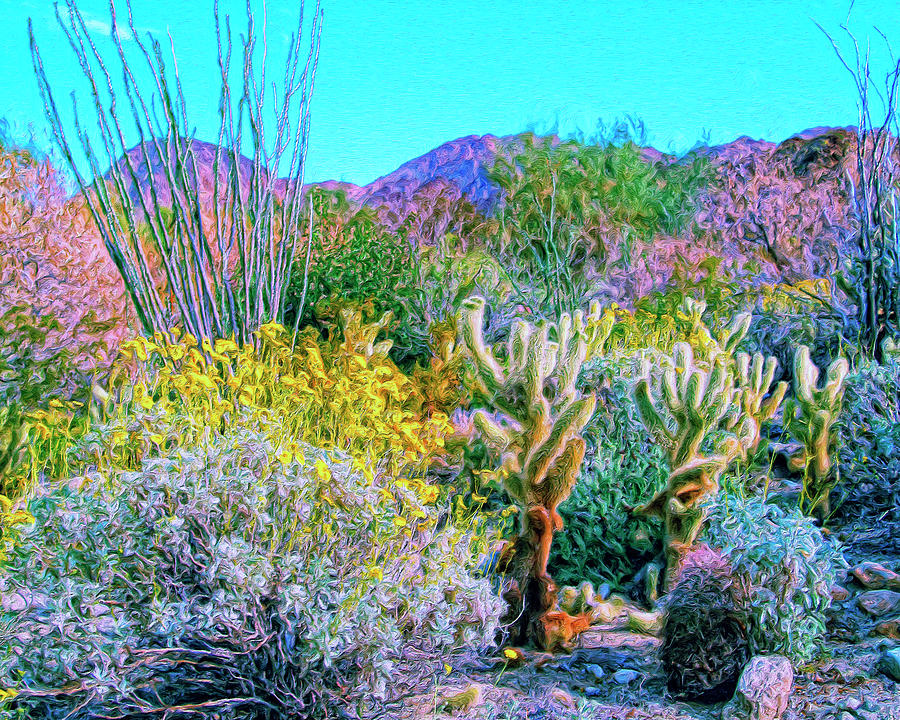 Verdant Spring Mohave Desert Painting by Dominic Piperata