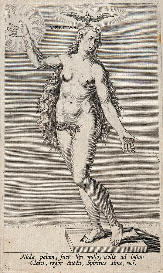 Veritas from Proposopographia Drawing by Philip Galle