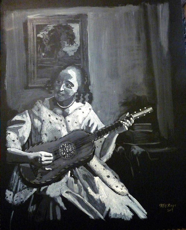 Vermeer Guitar Player Painting by Richard Le Page