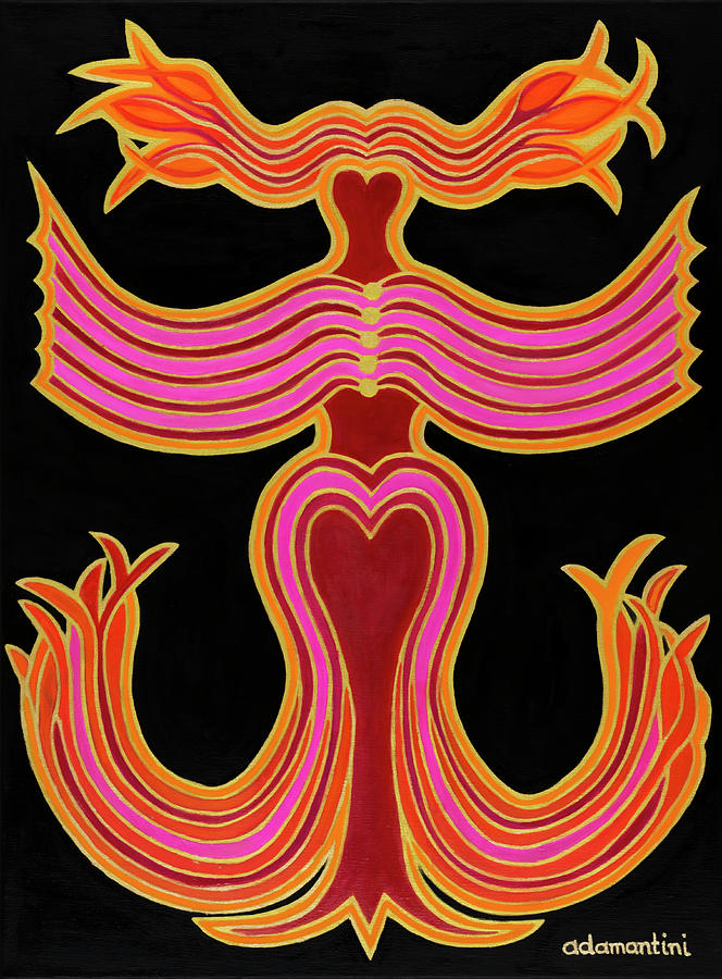 Phoenix Painting - Vermilion Phoenix by Adamantini Feng shui Phoenix Painting - Vermilion Phoenix by Adamantini Feng shui