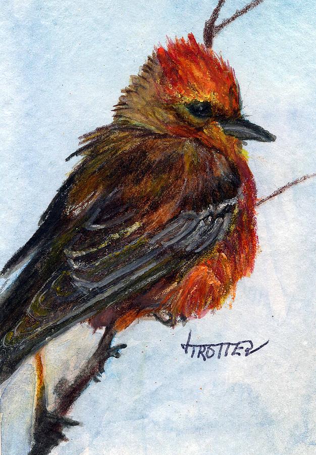 Flycatcher Painting - Vermillion Flycatcher by Jimmie Trotter