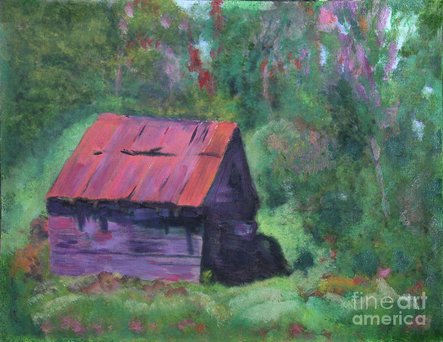 Vermont Barn Painting by Donna Walsh