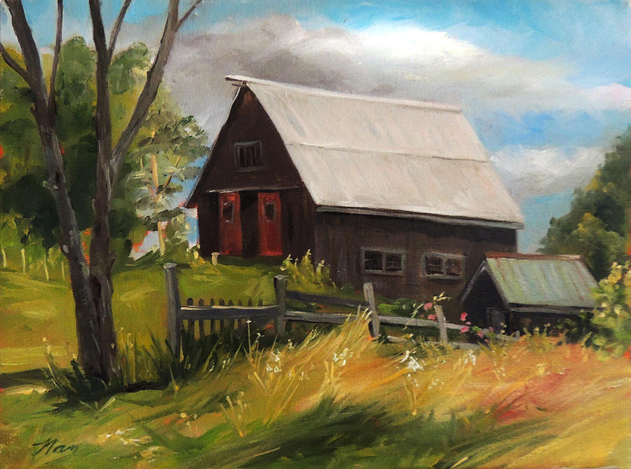Vermont Barn Painting by Nancy Griswold