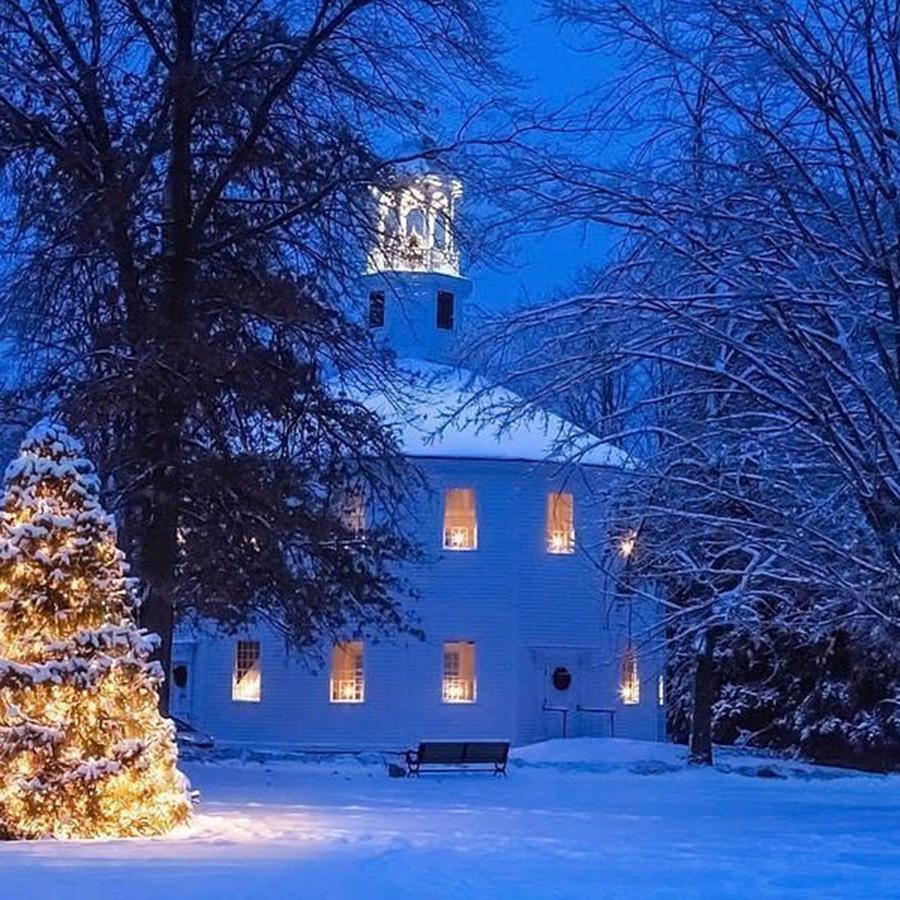 Vermont Church At Christmas  By Jeff Photograph by Jeff Folger
