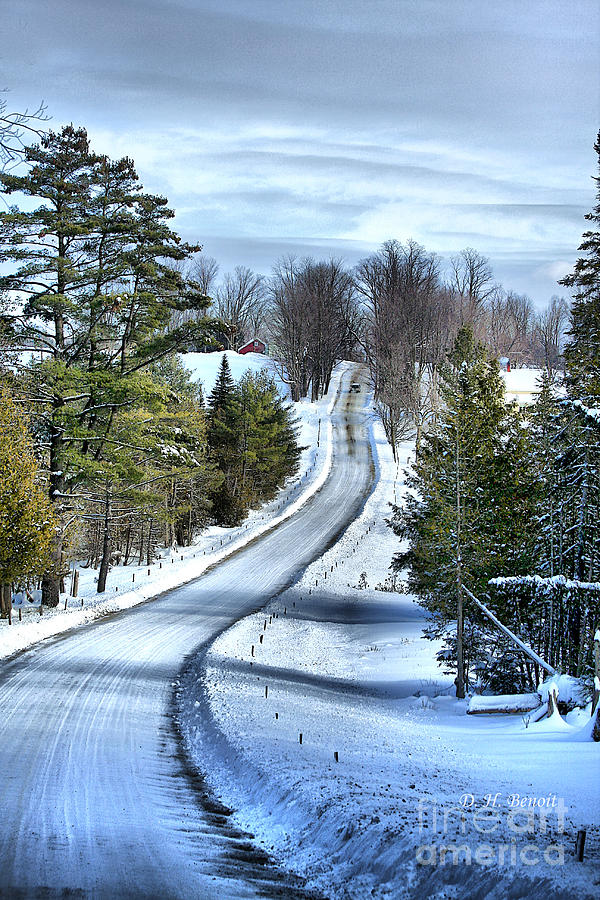 Winter Photograph - Vermont Country Landscape by Deborah Benoit