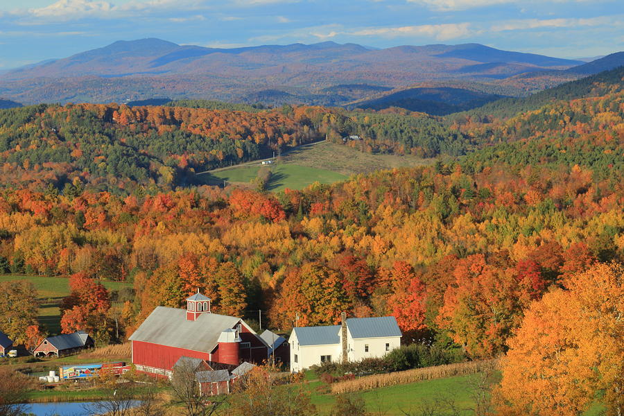 Vermont Country Scene in Autumn Photograph by John Burk