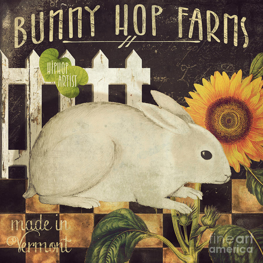 Vermont Farms Bunny Rabbit Painting by Mindy Sommers